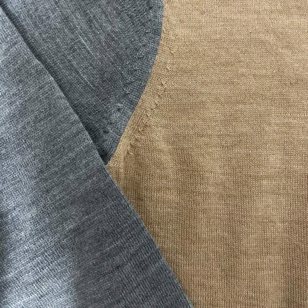 Marks and Spencer Merino Wool Light Brown and Grey Sweater - Picture 9 of 13